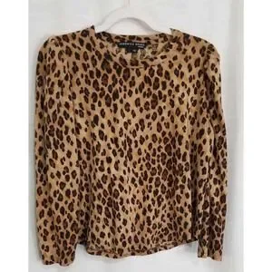 veronica beard porter leopard print cotton tee